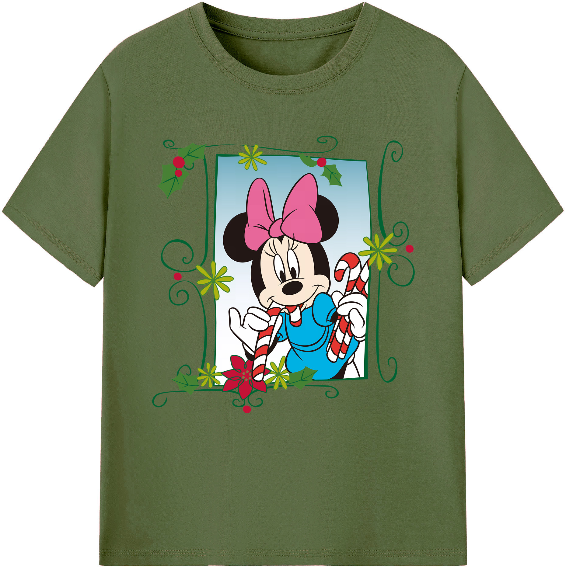（画像用） ミッキーマウス Mickey Mouse 綿100％半袖Tシャツ（フロントプリント）